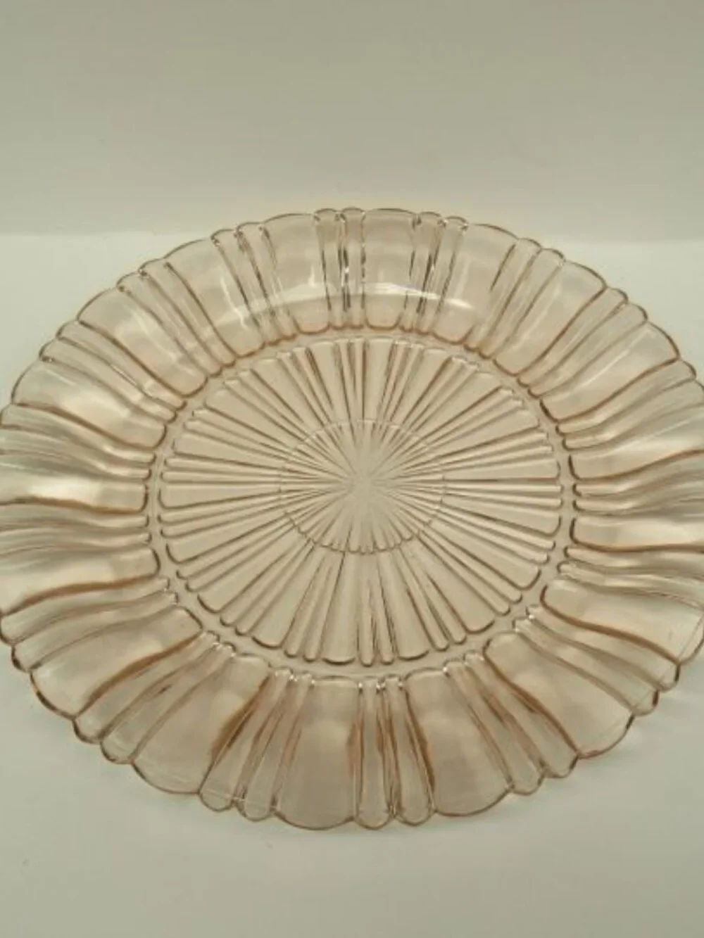 Hocking Depression Glass Pink OLD CAFE 9 3/4 Inch Dinner Plate